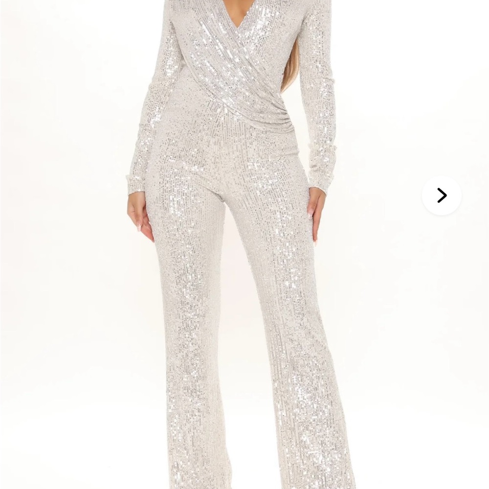 Sequin Silver Jumpsuit